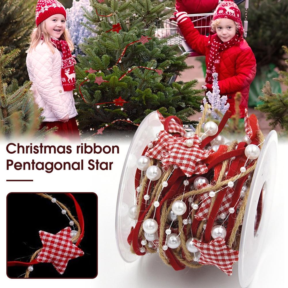 Pentagonal Ribbon 💰Kaufe Christmas Handmade Pentagonal Star Chain Ribbon Gift Wrapping ...