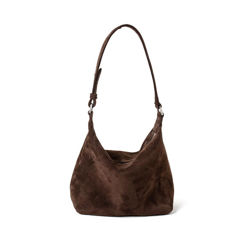 Ladies Soft Frosted Cow Leather Durable Shoulder Bag Female Retro Casual Cowhide Handbag Women Fashi Trend Luxury Designer Bag