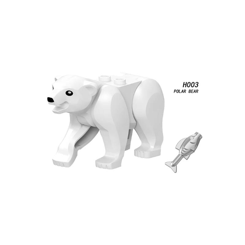 Accessori Blocchi da Costruzione Città Grande Zoo Squalo Panda Pecora Bue Cervo Montagna Coccodrillo Tigre Lupo Maiale Orango Regalo Giocattoli K038