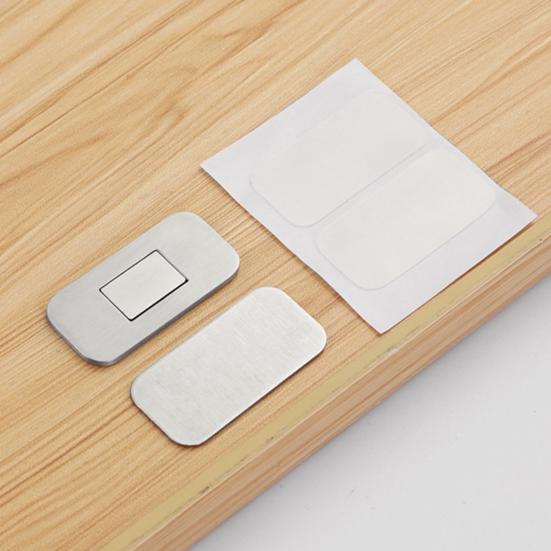 2/4/6/8Pcs Stainless Steel Magnetic Door Catch, Ultra Thin Cabinet Door Magnet, Adhesive Magnetic Latch for Kitchen Bathroom Closet Cupboard Drawer