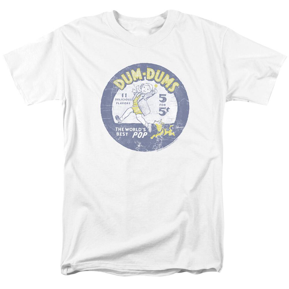 26 Dum-Dums Pop Parade T Shirt Mens Licensed Sucker Lollipop Candy White Unisex T-Shirt M