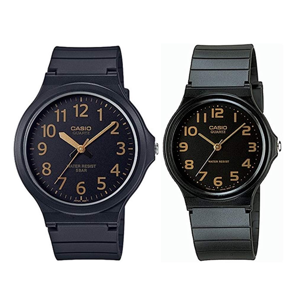 

Casio Pair Watches for Men and Women, Retro Simple Analog Black, MW-240-1B2MQ-24-1B2L, with Storage Case [Parallel Import]