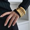 Retro European & American Snakeskin Texture Bangle Set