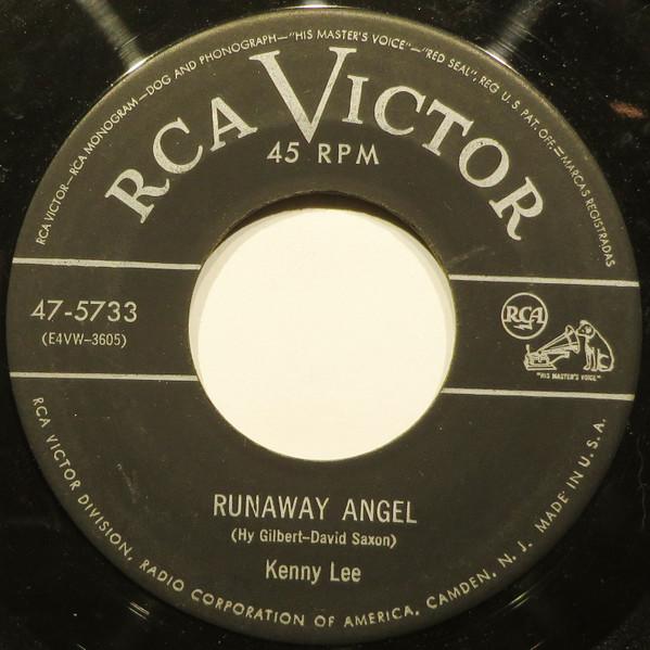 7inch Record KENNY LEE - Runaway Angel 475733 RCA Victor 1954 US Folk Used