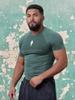 Camiseta Esportiva Masculina YoungLA de Secagem Rápida, Ajuste Justo, Gola Redonda para Fitness e Corrida