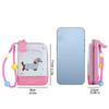 Portable Embroidery Dachshund Dog Wallet Phone Pendant PU Leather Sausage Dog Organ Card Bag Beaded Chain Cute