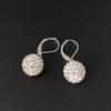 Earrings Rhinestones Inlaid Exquisite Metal Round Ball Dangle Huggie Earrings for Party