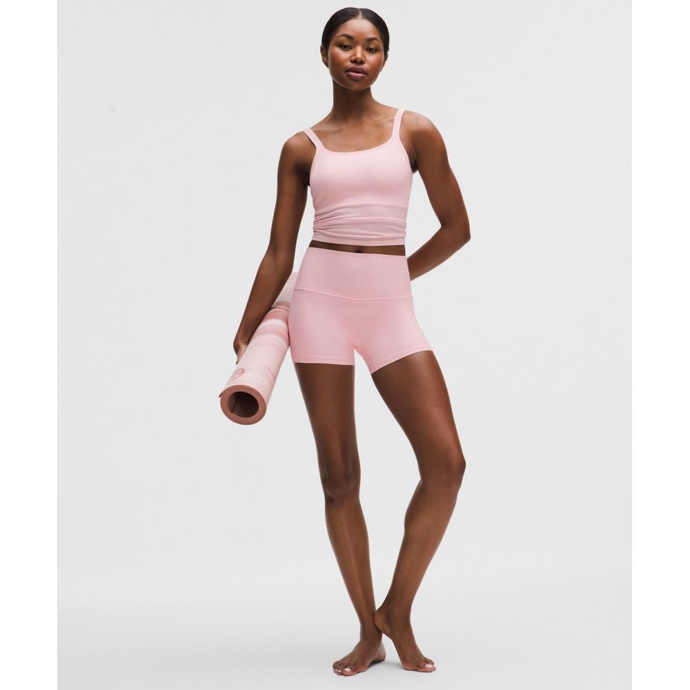 Lululemon EBB To Street SCoop NeCk Cropped Tank Top  Light Support  B C Cup Pink Pearl Pink Pearl