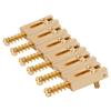 6PCS Guitar Saddles with Roller Bridge Guitar Repair Parts (Gold)