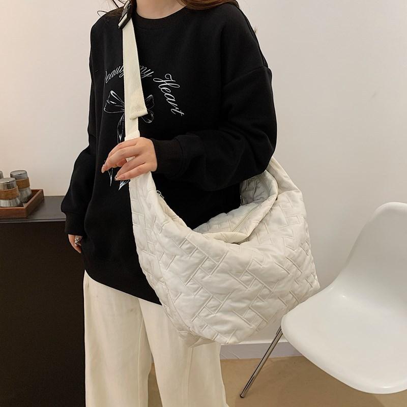 Výklenková taška přes jedno rameno, péřová taška, velkokapacitní kosočtvercová taška na knedlíky, lehká vodotěsná taška z měkké látky