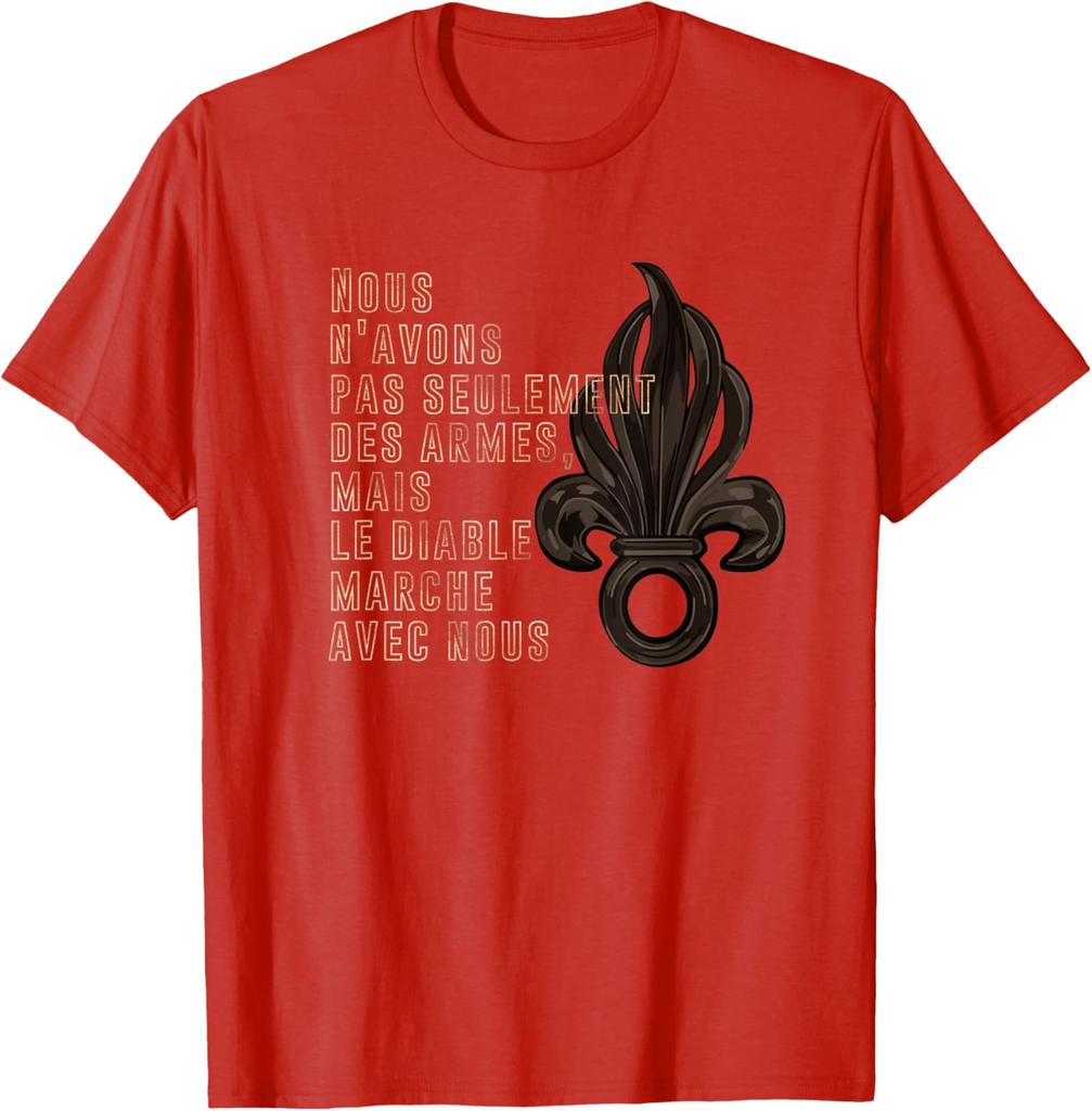 French Legion Song Quote  2nd REP Men TShirt Short Sleeve Casual 100 Cotton Shirt