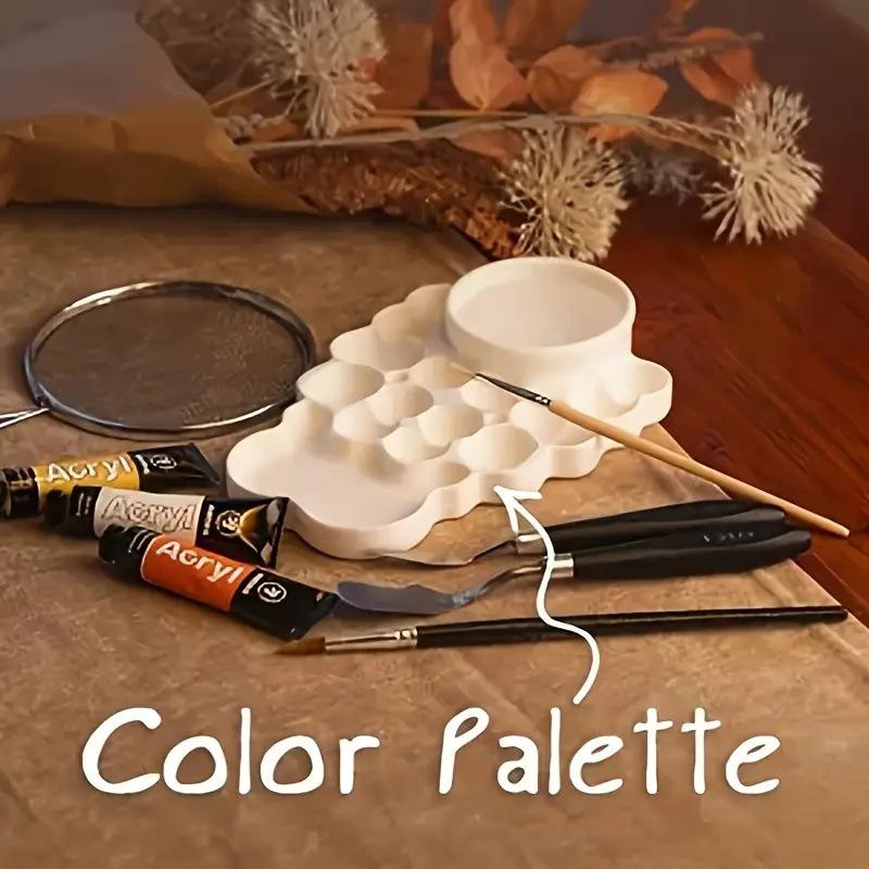 2026 Acrylic Watercolor Palette with Simple Design for Separating Pigments Black