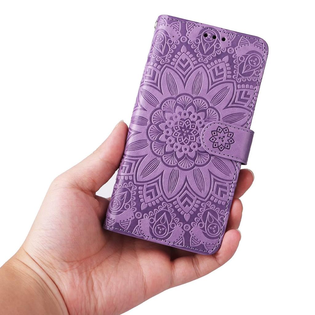 Applicable to INFINIX Hot 50 Mobile Phone Leather Case Camon 30 Sunflower Embossed Card Case Google 9A