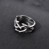 Trendy Charm Hollow Crown of Thorns Ring 316L Stainless Steel Simple Unisex Punk Rock Charm Jewelry Gift
