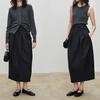 New Pleated Tulip High-Waist Ankle-Length Midi Skirt for Women - Perfect for Autumn and Spring