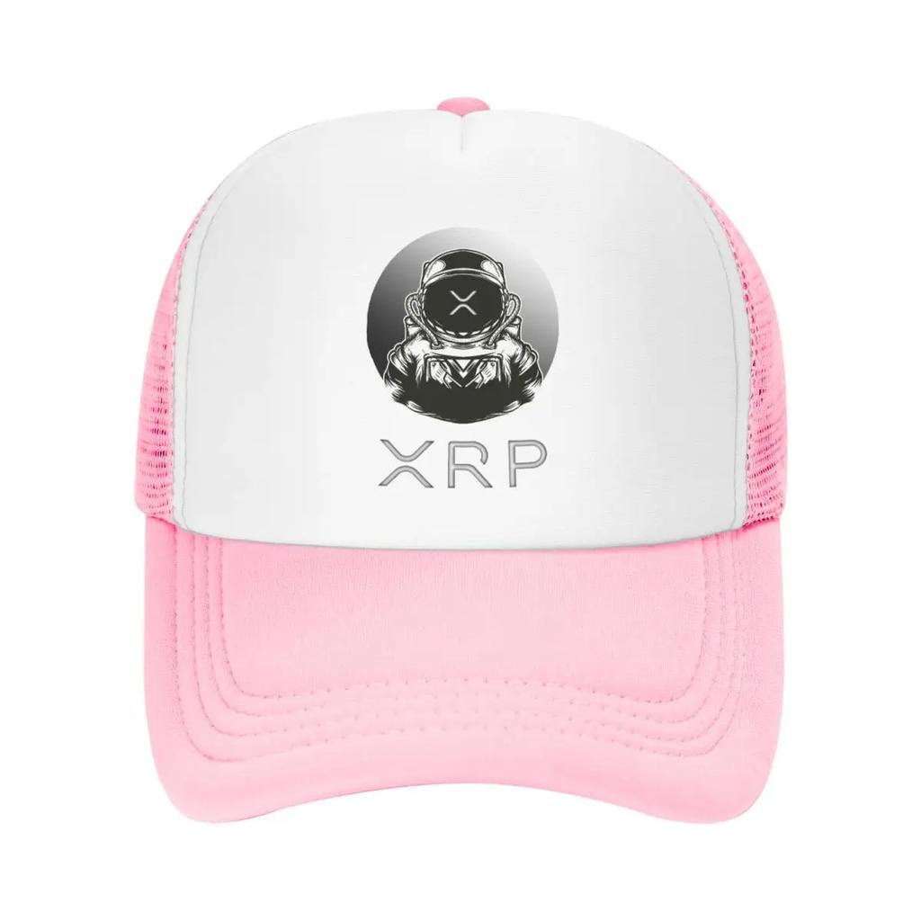 Individuelle Punk Ripple XRP To The Moon Baseballkappe für Herren Damen Atmungsaktive Bitcoin Trucker-Kappe Outdoor Snapback-Hüte
