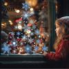 Snowflake Glass Decals 2 Sheets Christmas Static Sticker, Removable Winter Party Window Decor Cling, Waterproof Festive Decorative Decal Stickers