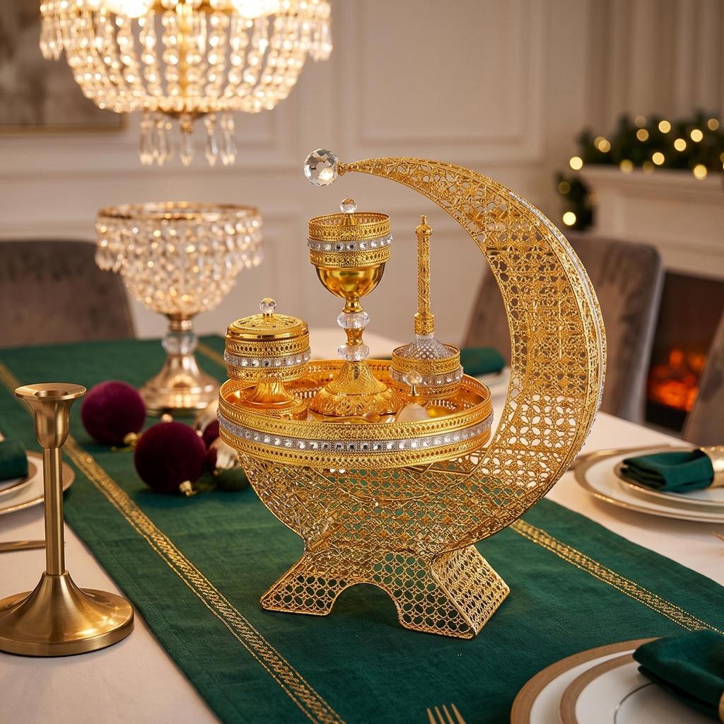 Metal Fragrance Burner Tabletop Decor Classical for Living Room, Entryway