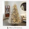 White Snowfall Christmas Tree with Flocked Finish - Sizes: 1.5m, 1.8m, 2.1m, 2.4m
