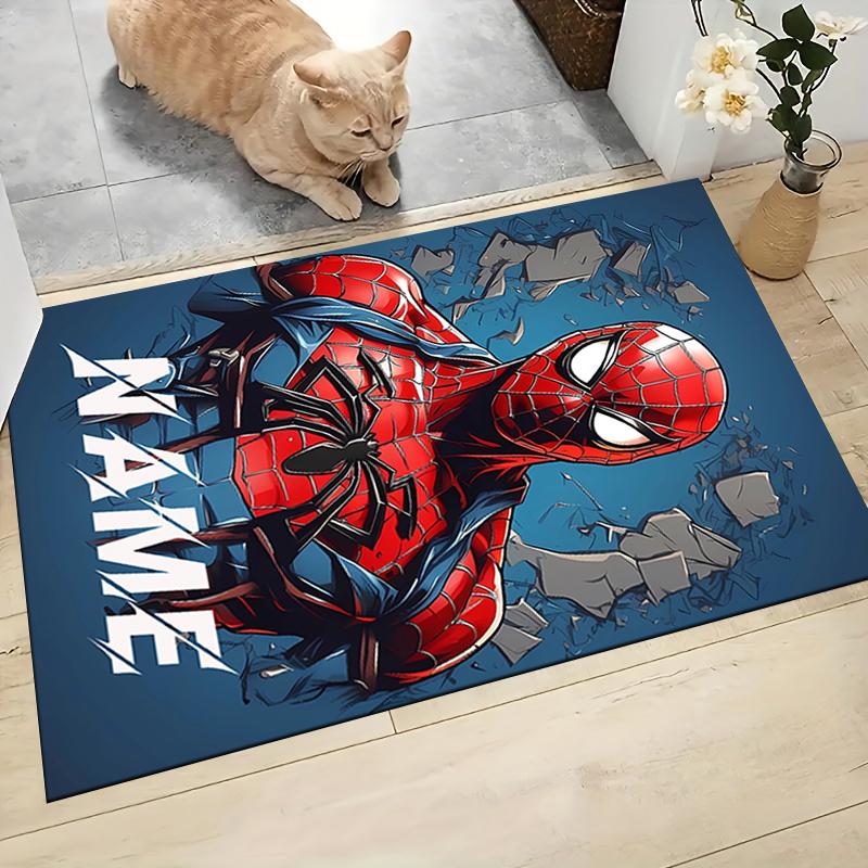 Custom Name "Spider-Man: Web Heroes" Carpet Rug Customizable Soft Washable Anti-Slip Home Living Room Sofa Mats Personalized Rug. 090916