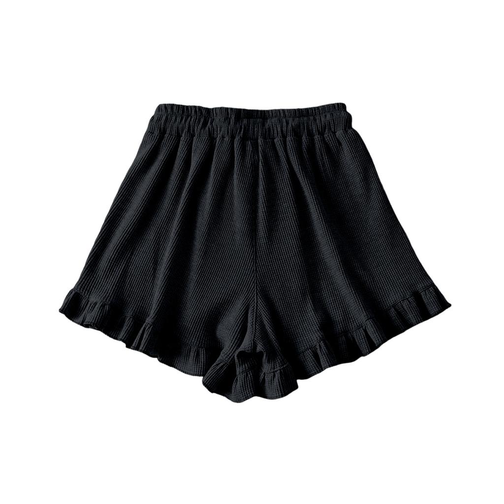Women's Casual Lace Shorts Elastic Waist Sports Pants