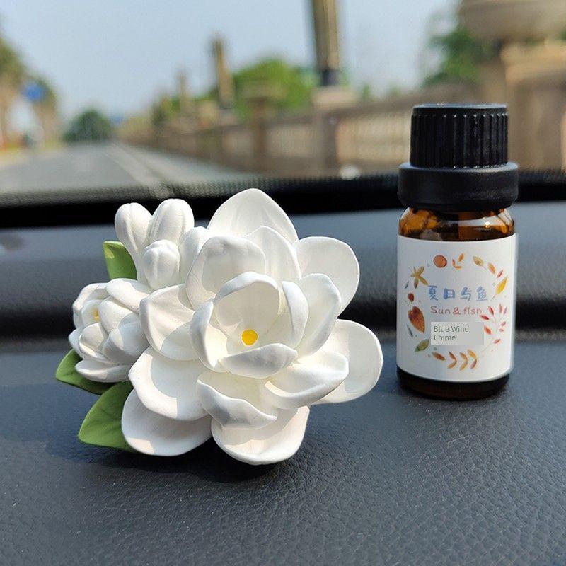 

Jasmine Car Fragrance, Car Air Conditioner Vent Perfume, Car Interior Decoration, Gardenia Flower Aroma Diffuser Stone Jasmine Encounter Essential Oil [10ml] Floral tone