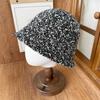 Autumn and Winter Mixed Yarn Knitted Bucket Hat Women's Simple Basin Hat Soft Waxy Warm Face Small Modified Head Type Daily Cold Hat
