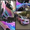 6m X 135cm Holographic White Rainbow Chrome PVC Vinyl Wrap Car Sticker Decals Car Styling Color Changing Films