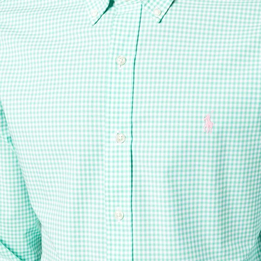 Polo Ralph Lauren Ss23 Logo Embroidered Polo Shirt Men Shirts Green 710859882-012