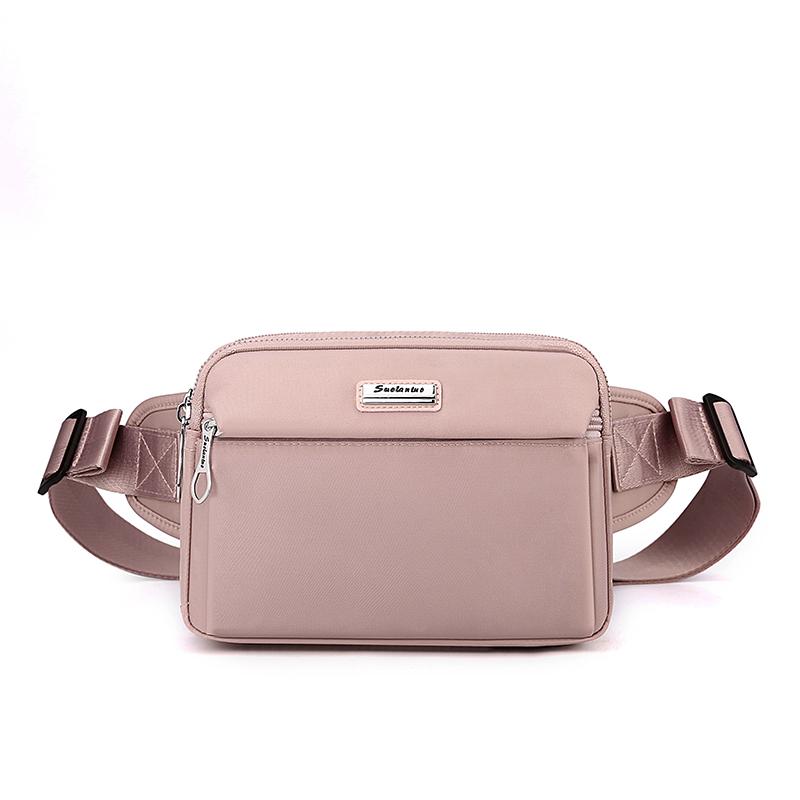 Chest Bag Women's Nylon Solid Color Small Bag Crossbody Bag Waist Bag