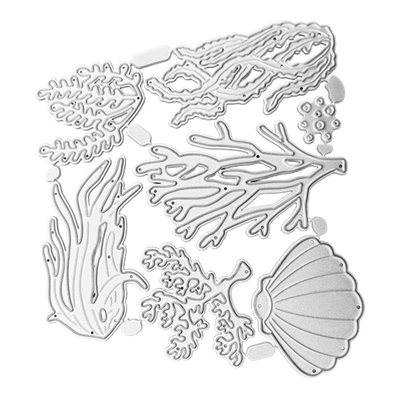 Sea Creatures Theme Metal Die Cuts Cutting Dies Cut Stencils for DIY Embossing Paper Leather Scrapbooking Card Making