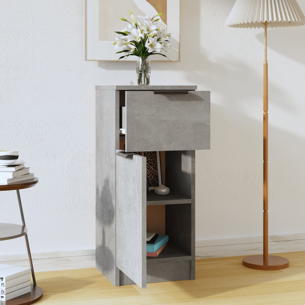 Vidaxl Cabinet, Concrete Grey, 30X30X70 Cm, Wood-Based Material
