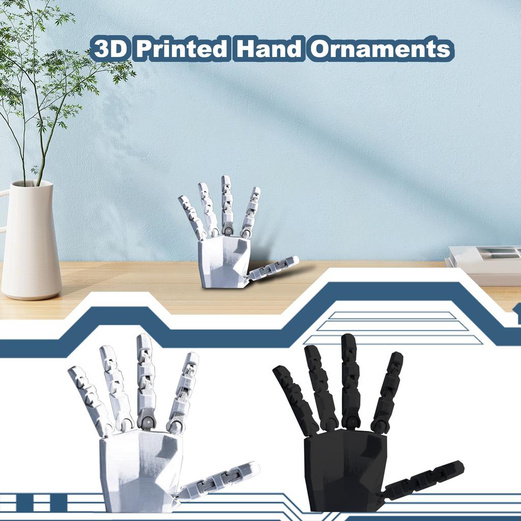 3D Printed  Finger Ornaments, Multi Joint Movable Model Popular Art Craft Toys