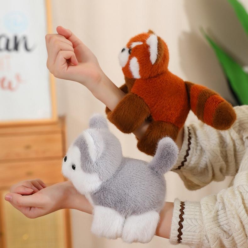 Cartoon Animal Slap Bracelet Plush Doll, Cute Wrist Snap Band, Kids Decor Comfort Stuffed Toy Multiple Styles