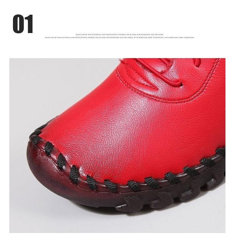 Übergröße 36-42 Damen Winterstiefel weiblich Oxford handgefertigt Nähen Sneakers Damen Punk rote Stiefeletten mit Fell botas de mujer