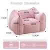 Giant Bean Bag Chair with pillow, Comfy Large Bean Bag Chairs for Adults and Kids, Faux Fur Floor Sofa for Living Room Bedroom Apartment, Pink