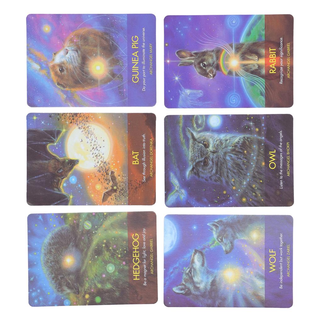 Englische Tarotkarte Tiermuster Wahrsagerei Tarotdeck Brettspiel für Feiertagsparty