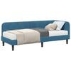 Corner Bed Frame Blue 80 X 200 Cm Velvet