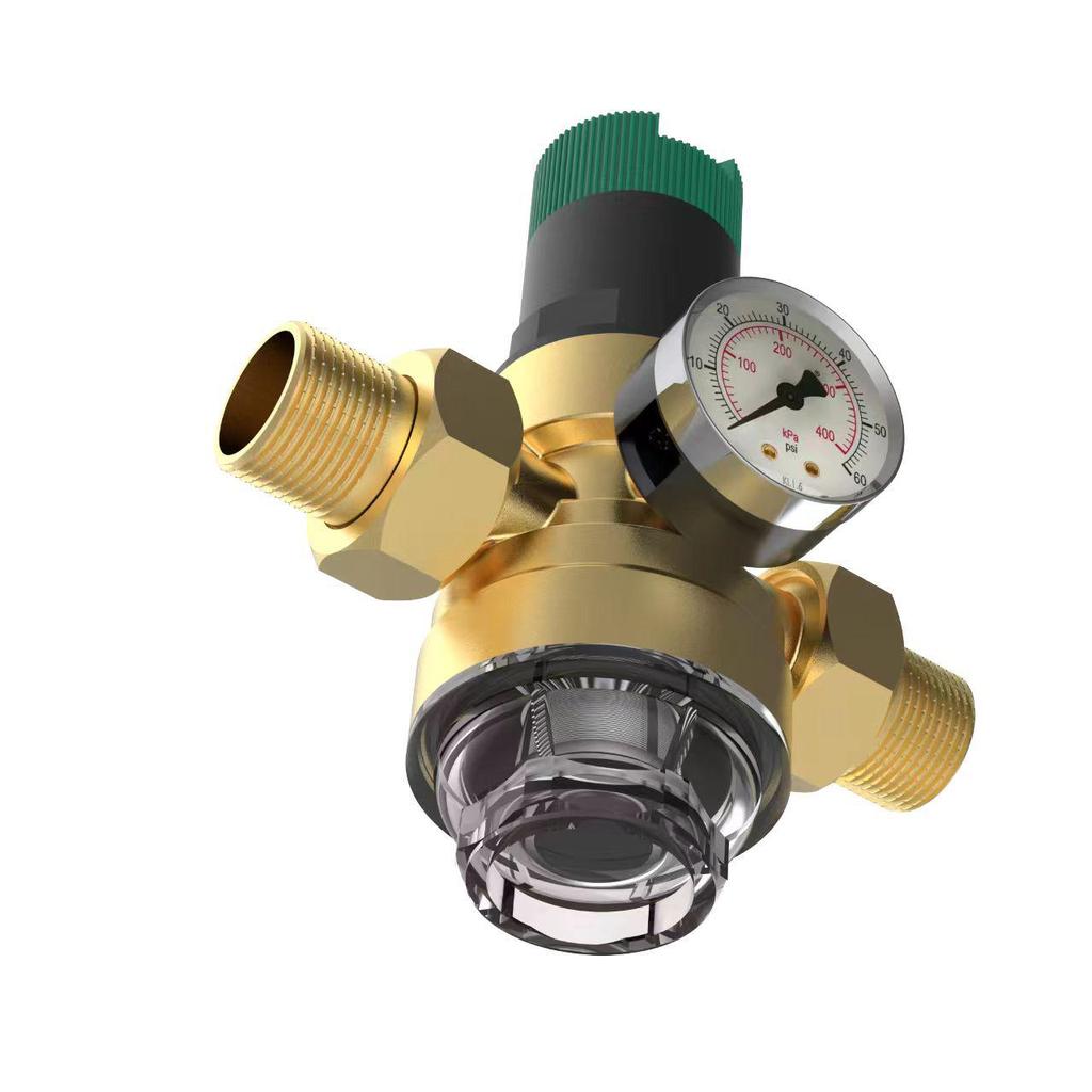 1-Inch Pressure Reducing Valve with Large Flow Filter - 20 PPR Union Water Pressure Regulator