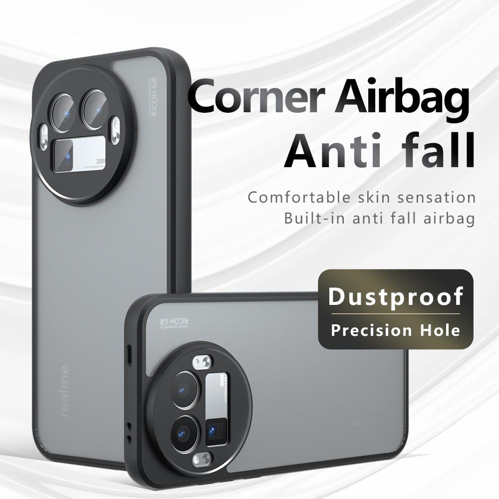 Airbag Super Protection Mjuk TPU+PC Genomskinligt Matt Baksidesskydd För Realme GT8 Pro GT 8 Pro RealmeGT8Pro 5G Telefonfodral