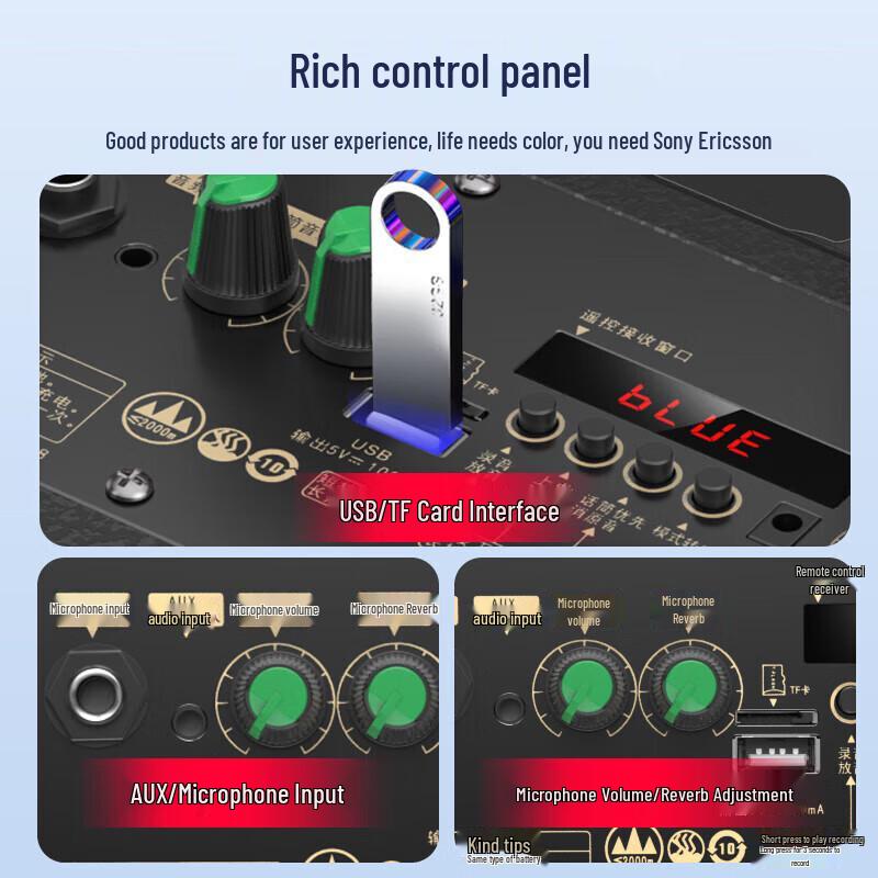 8-inch Portable Outdoor Bluetooth Karaoke Speaker