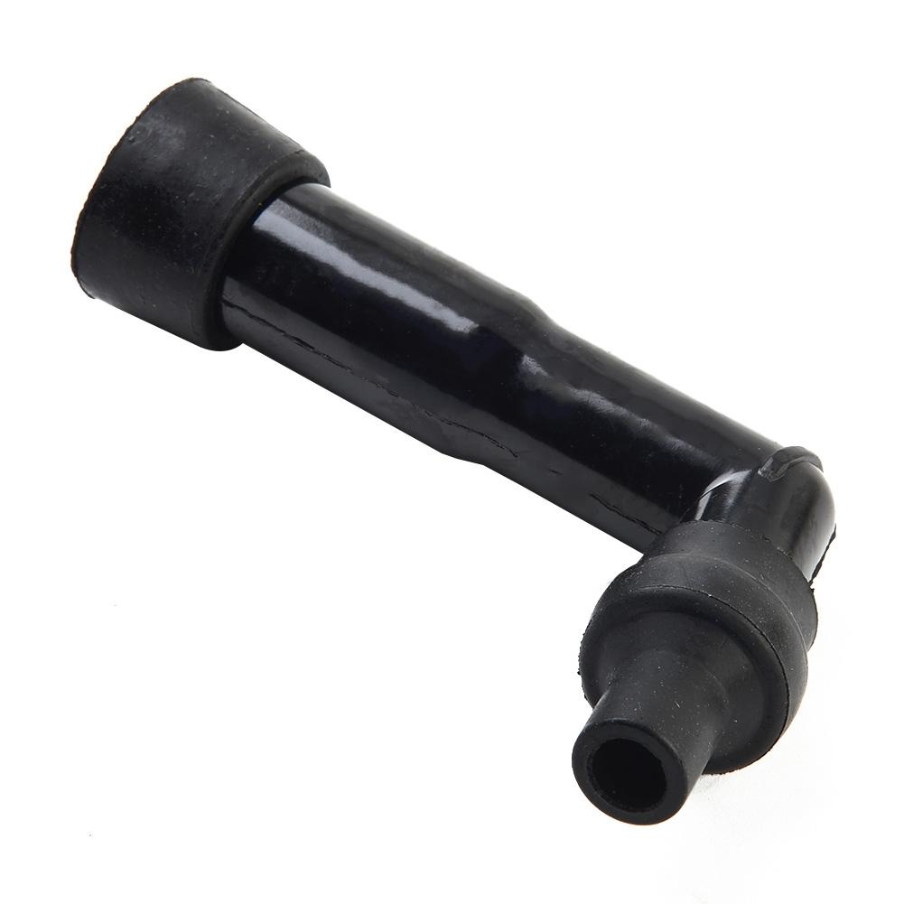 10-12mm Motorcycle Spark-Plug Cap / Resistor Cover Black 102º #XD05F-R Fittings