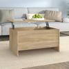 Coffee Table Sonoma Oak 80x55.5x41.5 Cm Engineered Wood\