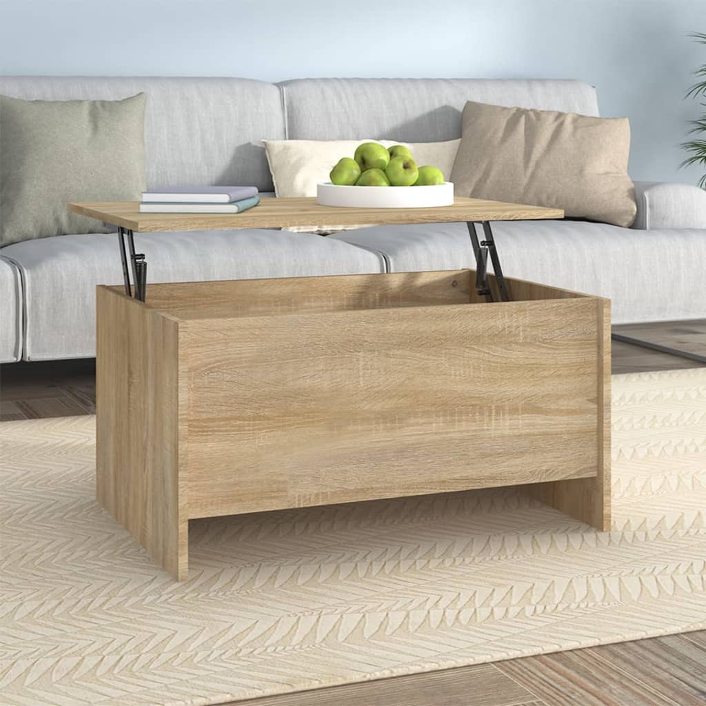Coffee Table Sonoma Oak 80x55.5x41.5 Cm Engineered Wood\