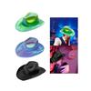 Chapeau de fête Cowboy Accessoires de costume Brillant Lumineux Holographique Casquettes Rave Chapeau d'Espace Cowboy pour Femmes Disco Halloween Soirée à Thème