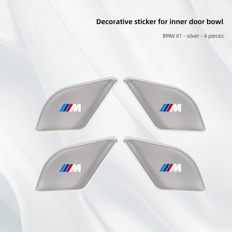 Car Inner Door Bowl Metal Protector Stickers For BMW 3 series 5 series X1 X2 iX1 X5 X6 X7 G05 G06 G07 G20 G28 320i 325i 330i XR1