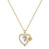 Liebe Rose Licht Luxus Temperament Wunderschöne Voll Diamant Halskette Weiblich Vielseitige Schlüsselbeinkette Titanstahlkette