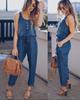 European & American Waist-Slimming Fashion Jeans Jumpsuit