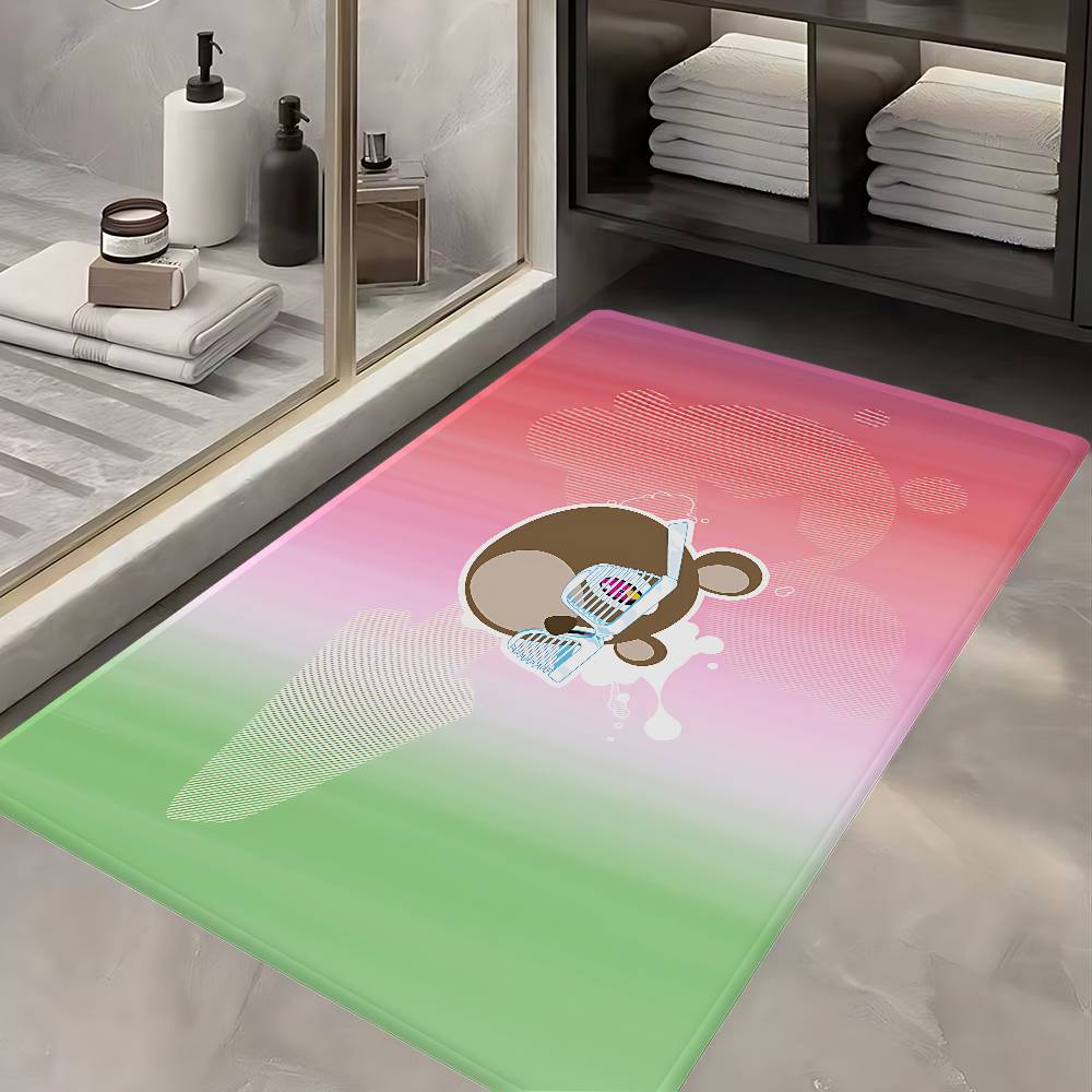 Kanye West Anmie Bathroom Mat Non-Slip Laundry Room Mat Laundry Decor Balcony Child Living Room Toilet Rug