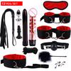 Nipple Plugs Anal Vibrator Handcuffs Mask Vibration Set